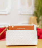 Michael Kors Jet Set Medium Wristlet Bag – Signature Logo Canvas Wallet