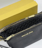 Michael Kors Jet Set Medium Wristlet Black Bag – Signature Logo Canvas Wallet - Image 3