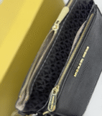 Michael Kors Jet Set Medium Wristlet Black Bag – Signature Logo Canvas Wallet - Image 5